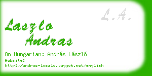 laszlo andras business card